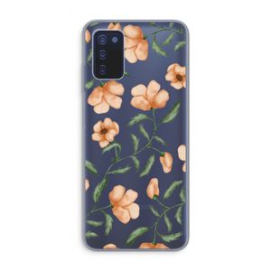 Peachy flowers: Samsung Galaxy A03s Transparant Hoesje