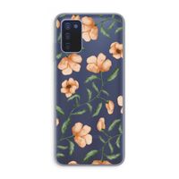 Peachy flowers: Samsung Galaxy A03s Transparant Hoesje