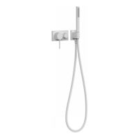 Douchekraan met handdouche Tres 3V | Inbouw | Mengkraan | Excl.Inbouwdeel | 3-weg | Rond | Wit mat
