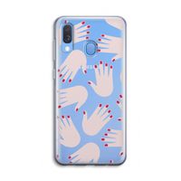 Hands pink: Samsung Galaxy A40 Transparant Hoesje
