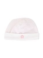 Aigner Kids bonnet à logo imprimé - Blanc
