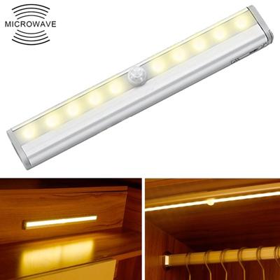 0.8 w 10 LEDs warm wit licht smal scherm intelligent menselijk lichaam sensor licht LED gang kast licht USB opladen versie