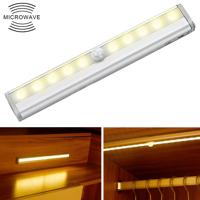 0.8 w 10 LEDs warm wit licht smal scherm intelligent menselijk lichaam sensor licht LED gang kast licht USB opladen versie