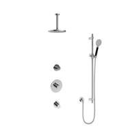 Hotbath Cobber - Inbouw Regendoucheset - Chroom - 2 Stopkranen - Thermostatisch - Plafondbuis 15 cm - Hoofddouche 200 mm - Ronde Handdouche 3 Standen - Glijstang 900 mm - Waterbesparend
