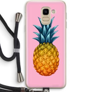 Grote ananas: Samsung Galaxy J6 (2018) Transparant Hoesje met koord