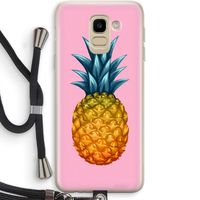 Grote ananas: Samsung Galaxy J6 (2018) Transparant Hoesje met koord