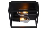 Lucide CARLYN - Plafonnière Badkamer - 2xE14 - IP54 - Zwart