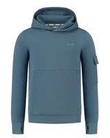 Ballin Jongens hoodie met badge - Donker blauw - thumbnail