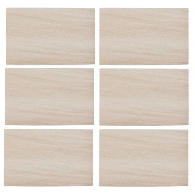 Secret de Gourmet tafel placemats - 12x - Natuursteen look - beige - 45 x 30 cm - Tafel onderleggers