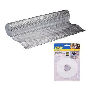 Radiatorfolie met bevestiging tape - 250 x 50 cm - aluminium - energiebesparende isolatiefolie