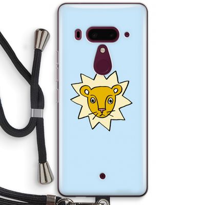 Kleine leeuw: HTC U12+ Transparant Hoesje met koord