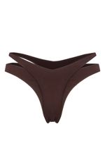 Mugler bas de bikini à design superposé - Marron