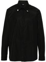 Balmain chemise en coton à ornements strassés - Noir