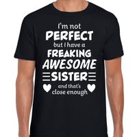 Freaking awesome Sister / zus cadeau t-shirt zwart voor heren 2XL  - - thumbnail