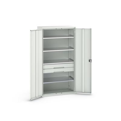 Bott Verso Systeemkast | 1050x550x2000mm | 4 Legborden | 2 Lades | 1 Perfo Achterwand | RAL 7035 - 16926574.16