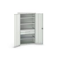 Bott Verso Systeemkast | 1050x550x2000mm | 4 Legborden | 2 Lades | 1 Perfo Achterwand | RAL 7035 - 16926574.16