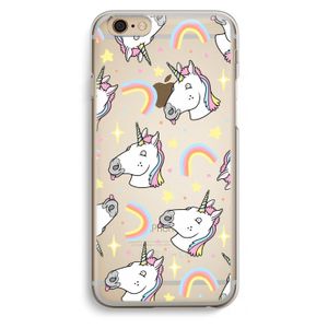 Rainbow Unicorn: iPhone 6 / 6S Transparant Hoesje