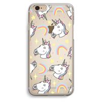Rainbow Unicorn: iPhone 6 / 6S Transparant Hoesje