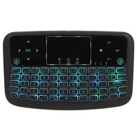 Verlicht draadloos toetsenbord / touchpad voor Smart TV A36 - Zwart - thumbnail
