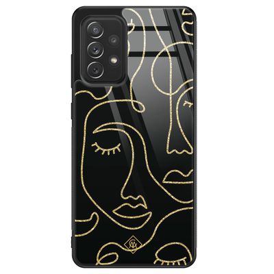 Samsung Galaxy A52s glazen hardcase - Abstract faces