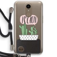 I love cacti: LG K10 (2017) Transparant Hoesje met koord