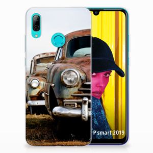 Huawei P Smart 2019 Siliconen Hoesje met foto Vintage Auto