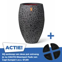 Vase elegant deluxe Clay NL 56x85 anthracite