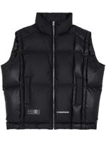 MM6 Maison Margiela x Chen Peng gilet matelassé à logo signature - Noir - thumbnail