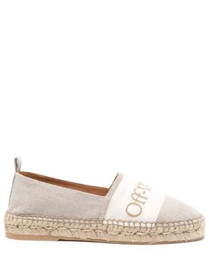 Off-White espadrilles Bookish en lin - Tons neutres