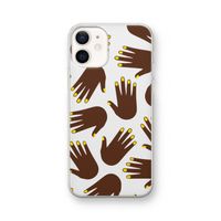 Hands dark: iPhone 12 Transparant Hoesje