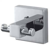 Handdoekhaak Haceka Mezzo | Wandmontage | Dubbel haaks | RVS | Vierkant | Chroom
