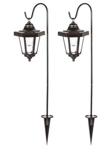Smartwares Solar-paalverlichting 0,12 W zwart 2 st GOS-001-DB