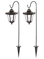 Smartwares Solar-paalverlichting 0,12 W zwart 2 st GOS-001-DB - thumbnail