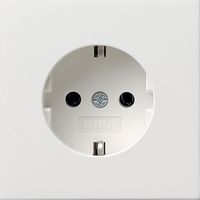 Gira F100 wandcontactdoos met randaarde zuiverwit glanzend