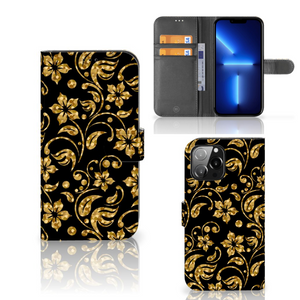 iPhone 13 Pro Max Hoesje Gouden Bloemen