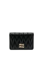 Miu Miu portefeuille à effet matelassé - Noir