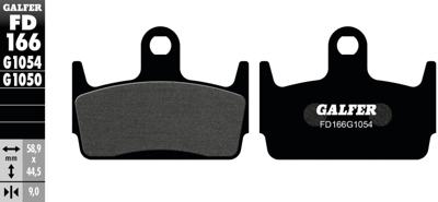 GALFER Brake pad fd166 g1054 organic