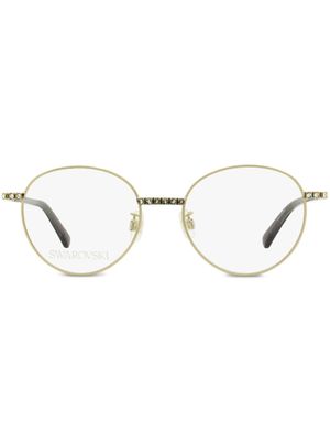 Swarovski Eyewear lunettes de soleil 5424 à monture ovale - Or