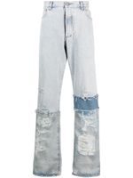 Heron Preston jean à empiècements - Bleu