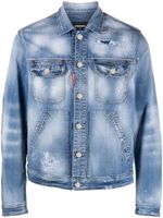 DSQUARED2 veste en jean à logo imprimé - Bleu - thumbnail