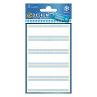 Avery av-59375 z-design diepvriesetiketten 76x22 mm 25 stuks wit/blauw