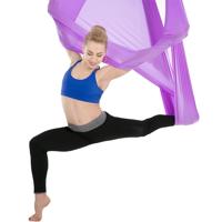 Huishoudelijke hand stand elastische stretching touw antenne yoga hangmat instellen (licht paars)