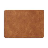 Placemats - lederlook - cognac kleur - 42 x 30 cm - tafel dekken - onderleggers