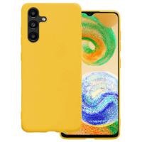 Basey Samsung Galaxy A04s Hoesje Siliconen Hoes Case Cover -Geel