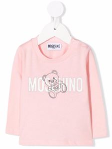 Moschino Kids t-shirt à logo imprimé - Rose