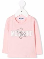 Moschino Kids t-shirt à logo imprimé - Rose - thumbnail