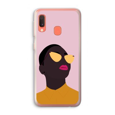 Yellow glasses: Samsung Galaxy A20e Transparant Hoesje