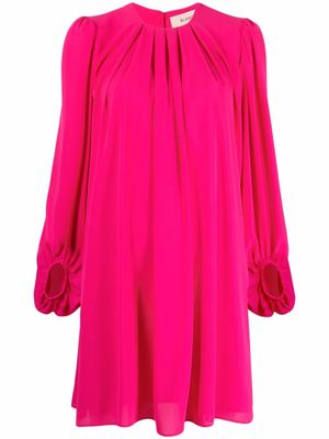 Blanca Vita robe courte à fronces - Rose