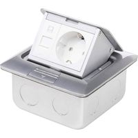LEDmaxx 105626 1-voudig Vloerinbouw-contactdoos Met Cat5-bus IP20 Aluminium - thumbnail