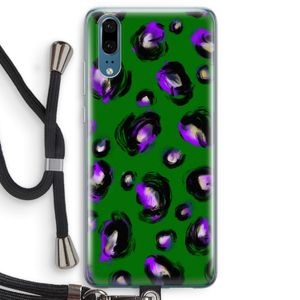 Green Cheetah: Huawei P20 Transparant Hoesje met koord